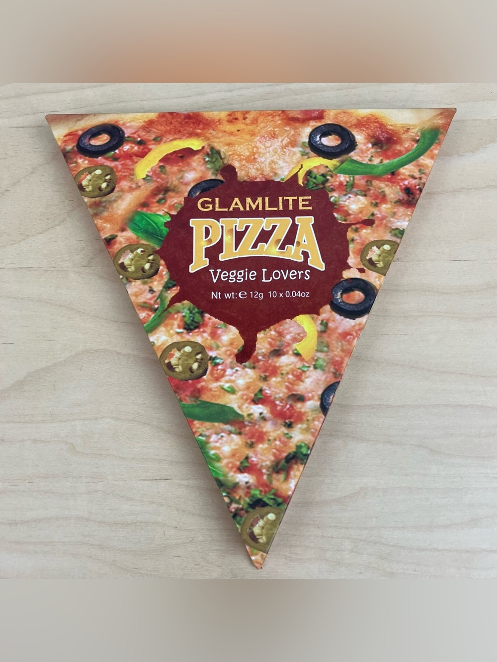 Glamlite Pizza Veggie Lovers Eyeshadow Palette Pressed Powder Shimmer Matte 12g.